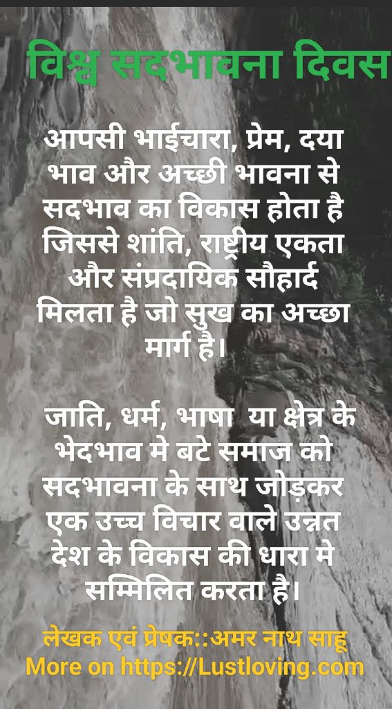 विश्व सदभावना दिवस